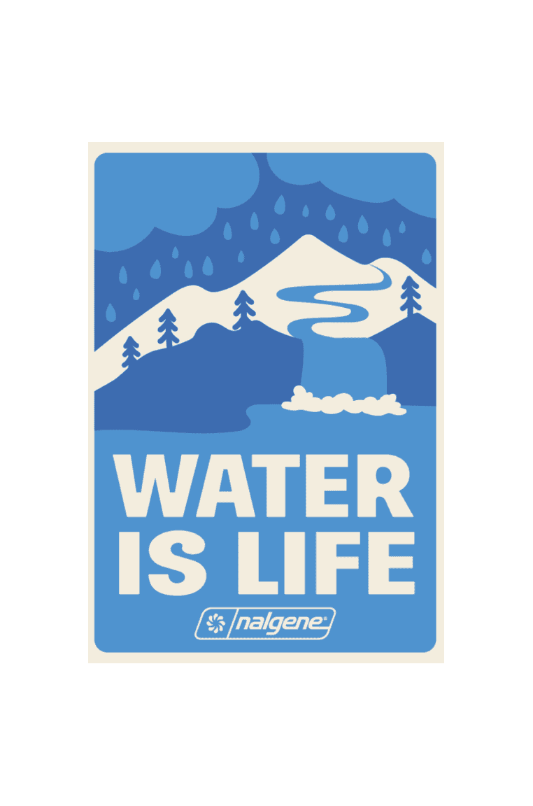 Nalgene product detail: Water Is Life Sticker S9 — Water Is Life Sticker
