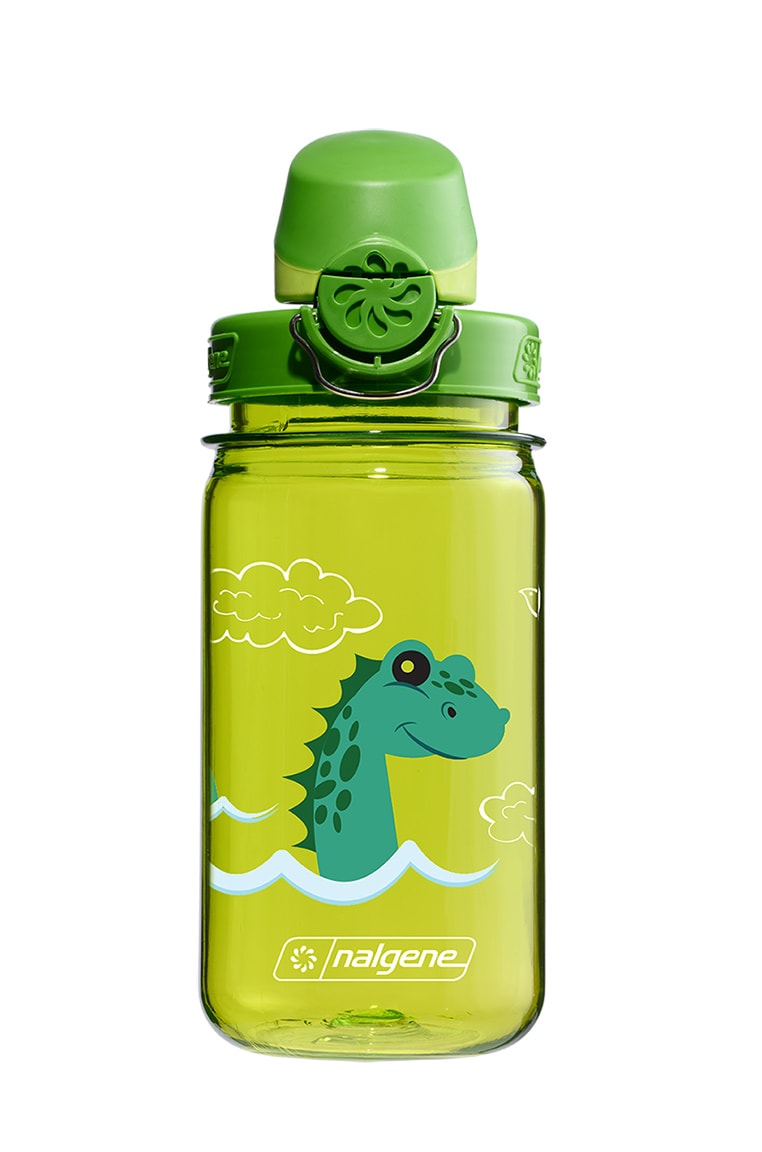 Nalgene product view: 12oz On-The-Fly Kids Lock-Top Bottle with Graphics J4 — 12oz On-The-Fly Kids Lock-Top Bottle with Graphics