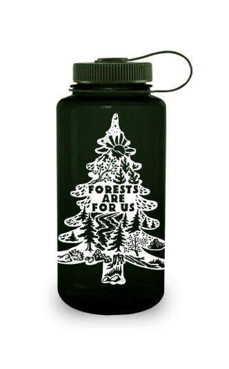 Nalgene product image: 32oz Wide Mouth “Public Lands: Forests Are for Us” Bottle T4 — 32oz Wide Mouth “Public Lands: Forests Are for Us” Bottle